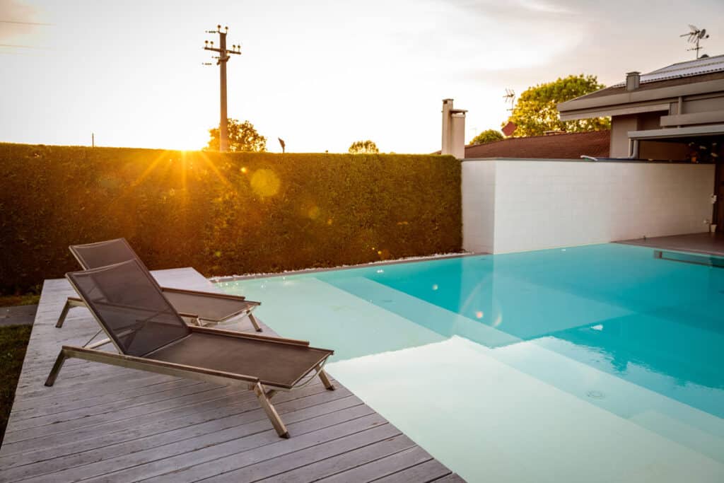 piscina a sfioro Villa Rubin, villa con piscina riscaldata, villa di lusso