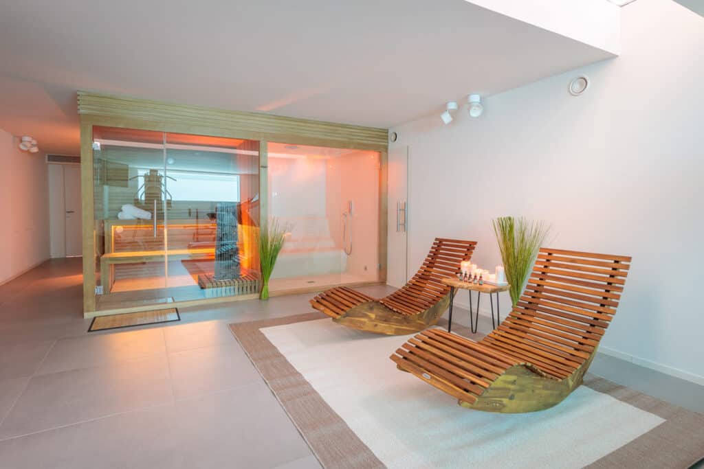sauna bagno turco Villa Rubin, villa con piscina, villa di lusso